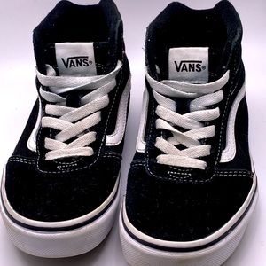 Vans Off the Wall | Black Suede High Tops | Youth Size 3 | Pre-Owned | 500715